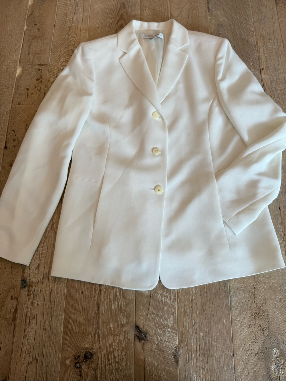 Casual Corner Elegant Off White Women's Blazer Jacket 10